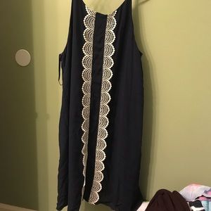 Navy sleeveless shift dress, worn once, XL